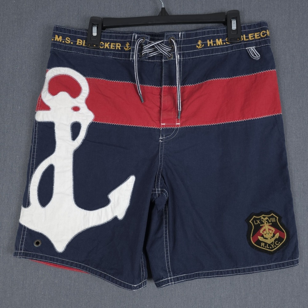 Polo Ralph Lauren Board Shorts Medium (32x8) Lined Swim Trunks Nautical Bleecker